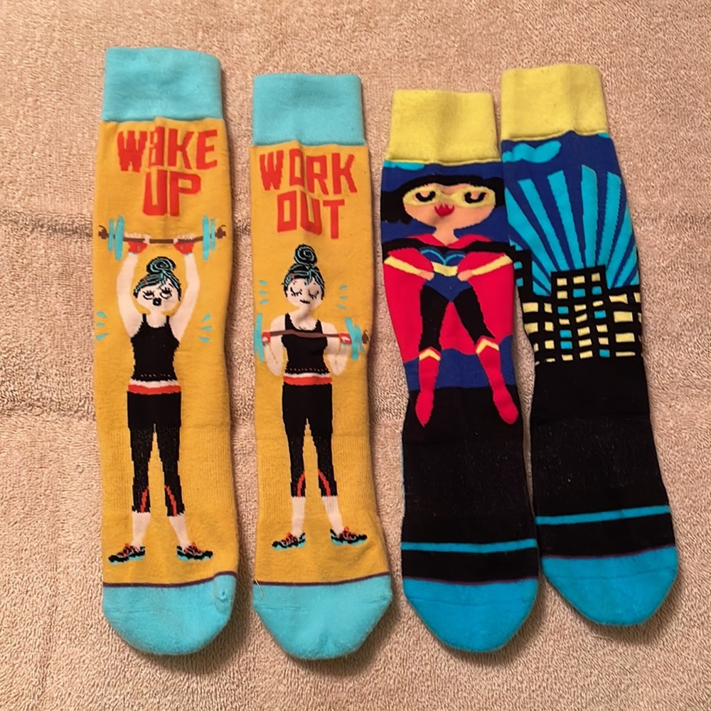 2 pair of Girl power socks.
